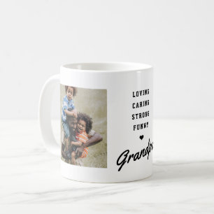 Grandpa Script Photo Father's Day Coffee Mug