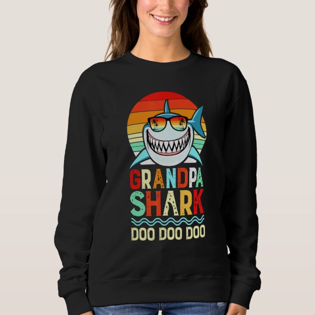 Grandpa Shark Doo Doo Doo Sweatshirt (Front)