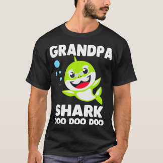 Grandpa Shark  Funny Fathers Day Gift for Mens Kid T-Shirt