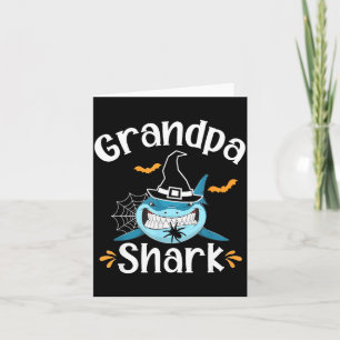 Grandpa Shark Funny Halloween Grandpa Announcement
