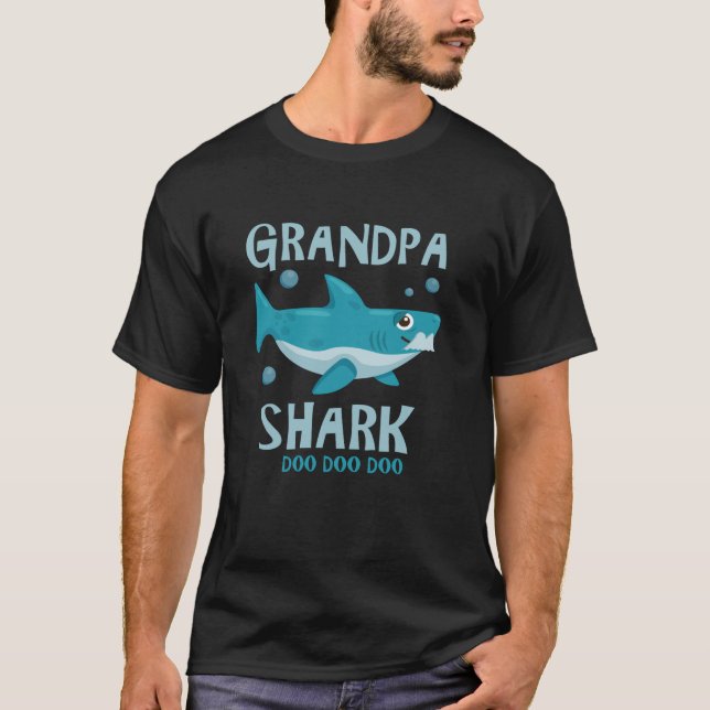 Grandpa Shark T Shirt (Front)