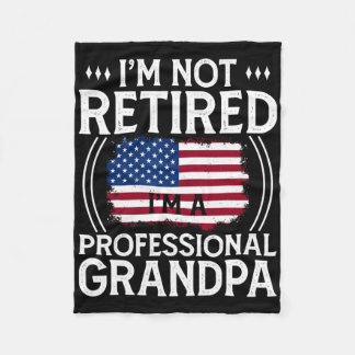 Grandpa Shirt For Men Funny Fathers Day Retired Gr Fleece Blanket