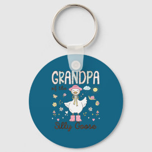 Grandpa Silly Goose First Birthday Key Ring