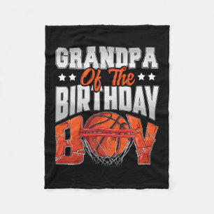 Grandpa Sketll Birthday Boy Family Ller B-day Part Fleece Blanket