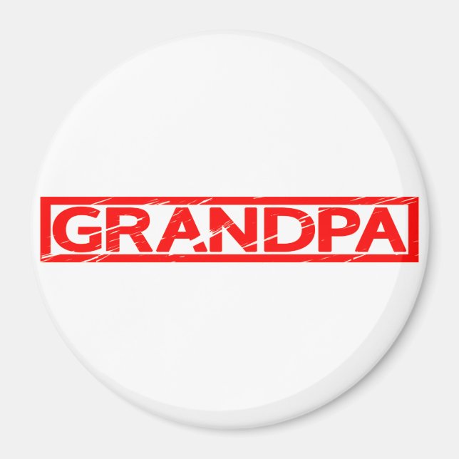 Grandpa Stamp Magnet (Front)