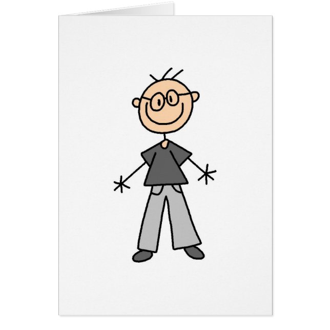 Grandpa Stick Figure Card (Front)