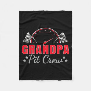 Grandpa T Crew Race Car Driver Birthday Party Raci Fleece Blanket