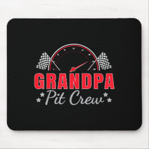 Grandpa T Crew Race Car Driver Birthday Party Raci Mouse Pad
