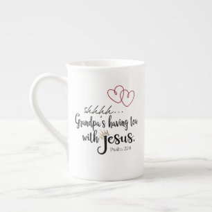 GRANDPA TEA WITH JESUS Christian Quiet Time  Bone China Mug