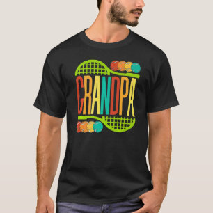 Grandpa Tennis Racket Balls Men Sport  Sports Gran T-Shirt