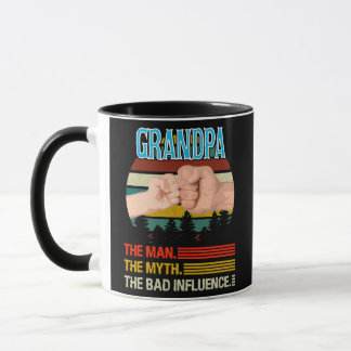 Grandpa The Man Myth The Bad Influence Father Day Mug