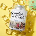 Grandpa. The Man. The Myth. The Legend. 3 Photo Can Cooler<br><div class="desc">Funny cute grandpa can cooler,  featuring the the cool saying 'Grandpa. The Man. The Myth. The Legend' and 3 photographs of your choice on a classic white background which can be changed to any colour using the 'customise further' option.</div>