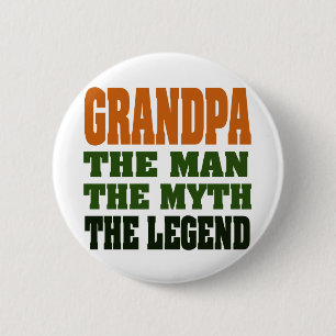 Grandpa - the Man, the Myth, the Legend! 6 Cm Round Badge