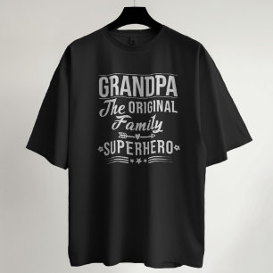 Grandpa The Original Family Superhero Funny Quote T-Shirt