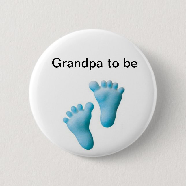 Grandpa to be 6 cm round badge (Front)