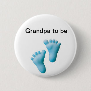 Grandpa to be 6 cm round badge