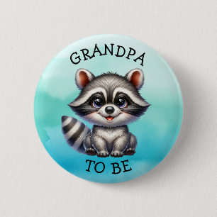 Grandpa To Be   Woodland Creatures Baby Shower 6 Cm Round Badge
