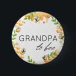 Grandpa to Bee Honey Bumble Bee Baby Shower 6 Cm Round Badge<br><div class="desc">Introducing the Grandpa to Bee Honey Bumble Bee Baby Shower button! This adorable button is the perfect addition to any baby shower or gender reveal party. The button features a cute bumble bee design with the words "Grandpa to Bee" written in a fun, cursive font. It's the perfect size to...</div>