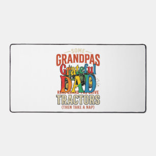 Grandpa Tractor Vintage Farm Nap Shirt Design_1 Desk Mat