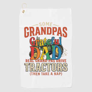 Grandpa Tractor Vintage Farm Nap Shirt Design_1 Golf Towel