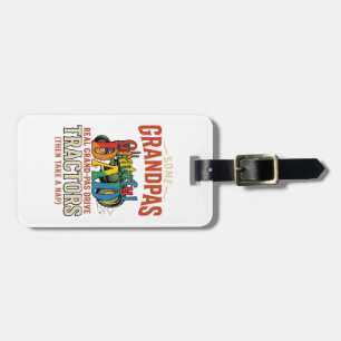 Grandpa Tractor Vintage Farm Nap Shirt Design_1 Luggage Tag