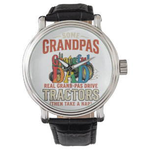 Grandpa Tractor Vintage Farm Nap Shirt Design_1 Watch