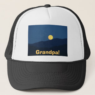 Grandpa! Trucker's Hats Orange Full Moon