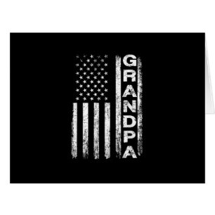 Grandpa Vintage American Flag Father's Day 4th of 