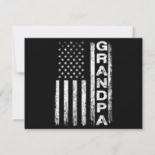 Grandpa Vintage American Flag Father's Day 4th of
