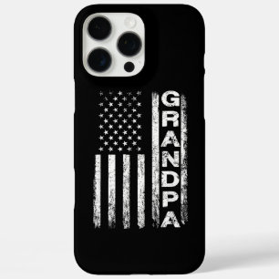 Grandpa Vintage American Flag Father's Day 4th of iPhone 16 Pro Max Case