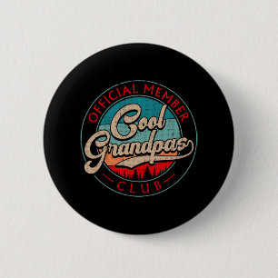 Grandpa Vintage Cool Grandpas Club Official Member 6 Cm Round Badge