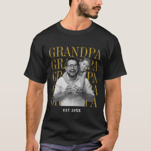 Grandpa Vintage Photo Grandfather's Day Custom T-Shirt