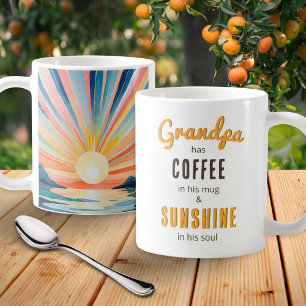 Grandpa Watercolor Sunrise Inspiring Quote Coffee Mug