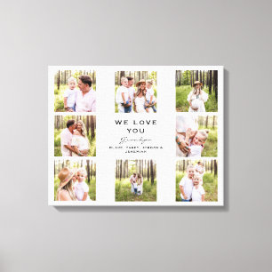 Grandpa We love You Photo Collage Canvas Print
