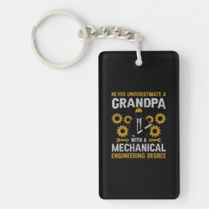 Grandpa With A Mechanical Engineering Key Ring