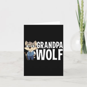 Grandpa Wolf Fathers Day Dad Daddy Papa Family Card