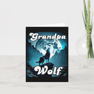 Grandpa Wolf Matching Tribe Wolves Camping Pack Fa Card