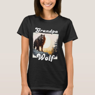 Grandpa Wolf Matching Tribe Wolves Camping Pack Fa T-Shirt