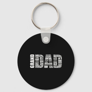 Grandpa Word Cloud Fathers Day Gift Key Ring