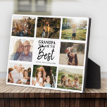 Grandpa You are the Best Modern Photo Collage Plaque<br><div class="desc">Grandpa you are the Best! Modern photo collage with space for 8 family pictures surrounding trendy script typography with your personalised names make for a unique keepsake gift!</div>