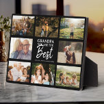 Grandpa You are the Best Modern Photo Collage Plaque<br><div class="desc">Grandpa you are the Best! Modern photo collage with space for 8 family pictures surrounding trendy script typography with your personalised names make for a unique keepsake gift!</div>