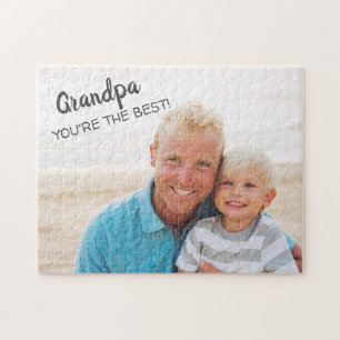 Grandpa You're Best Grandfather Grandchild Photo Jigsaw Puzzle