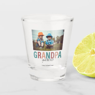 Grandpa You're the Best Photo Custom Modern  Shot Glass