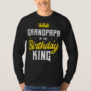 Grandpapa Of The Birthday King Party Crown Bday Ce T-Shirt