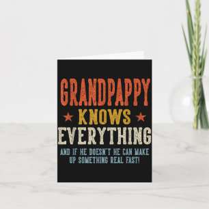 Grandpappy knows everything father's day retro card