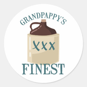 Grandpappy's Finest Classic Round Sticker