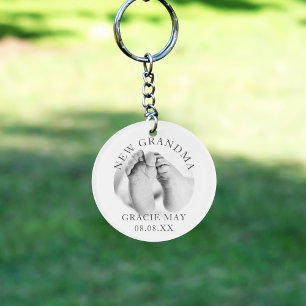 Grandparent 1st Grandchild Photo Acrylic Keychain
