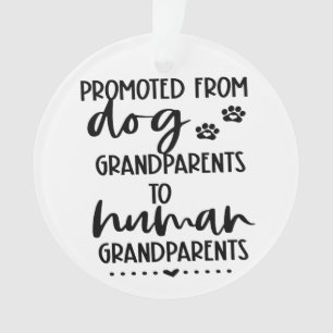 Grandparent Announcement Personalised Christmas  Ornament