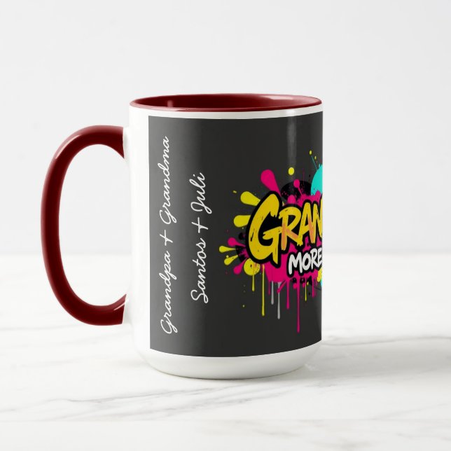 Grandparent Graffit - personalized Grandparent Day Mug (Left)