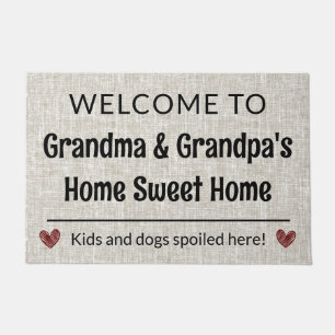 Grandparent Home Sweet Home Customisable Welcome D Doormat